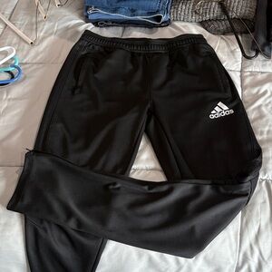 Adidas Kids Black Joggers with Logo